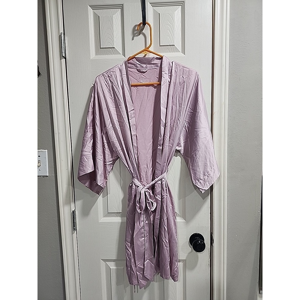 SIORO Women's Synthetic Silk Kimono Robe‎ 3/4 Sleeve Wrap Robe  Pockets Size S